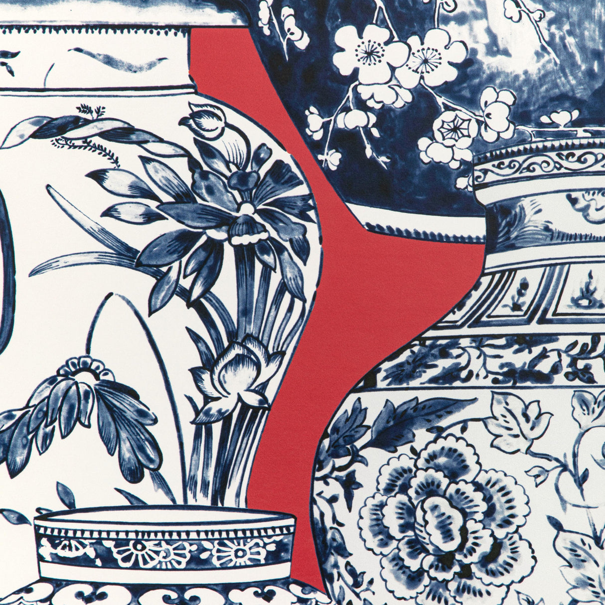 Lee Jofa PANDAN PAPER CHILI/BLUE Wallpaper