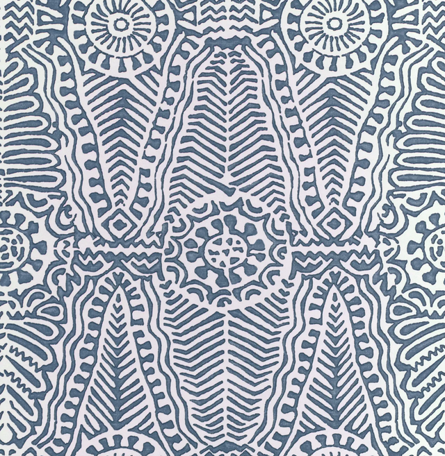 Lee Jofa DRAYTON PAPER INDIGO Wallpaper