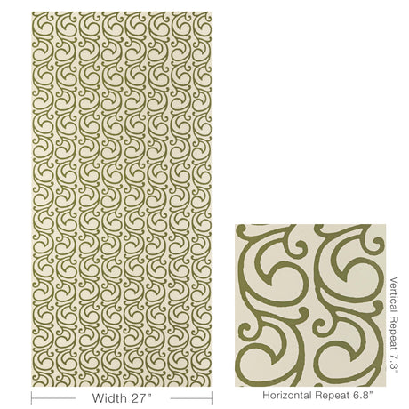 Lee Jofa SERENDIPITY SCROLL WP IVY Wallpaper
