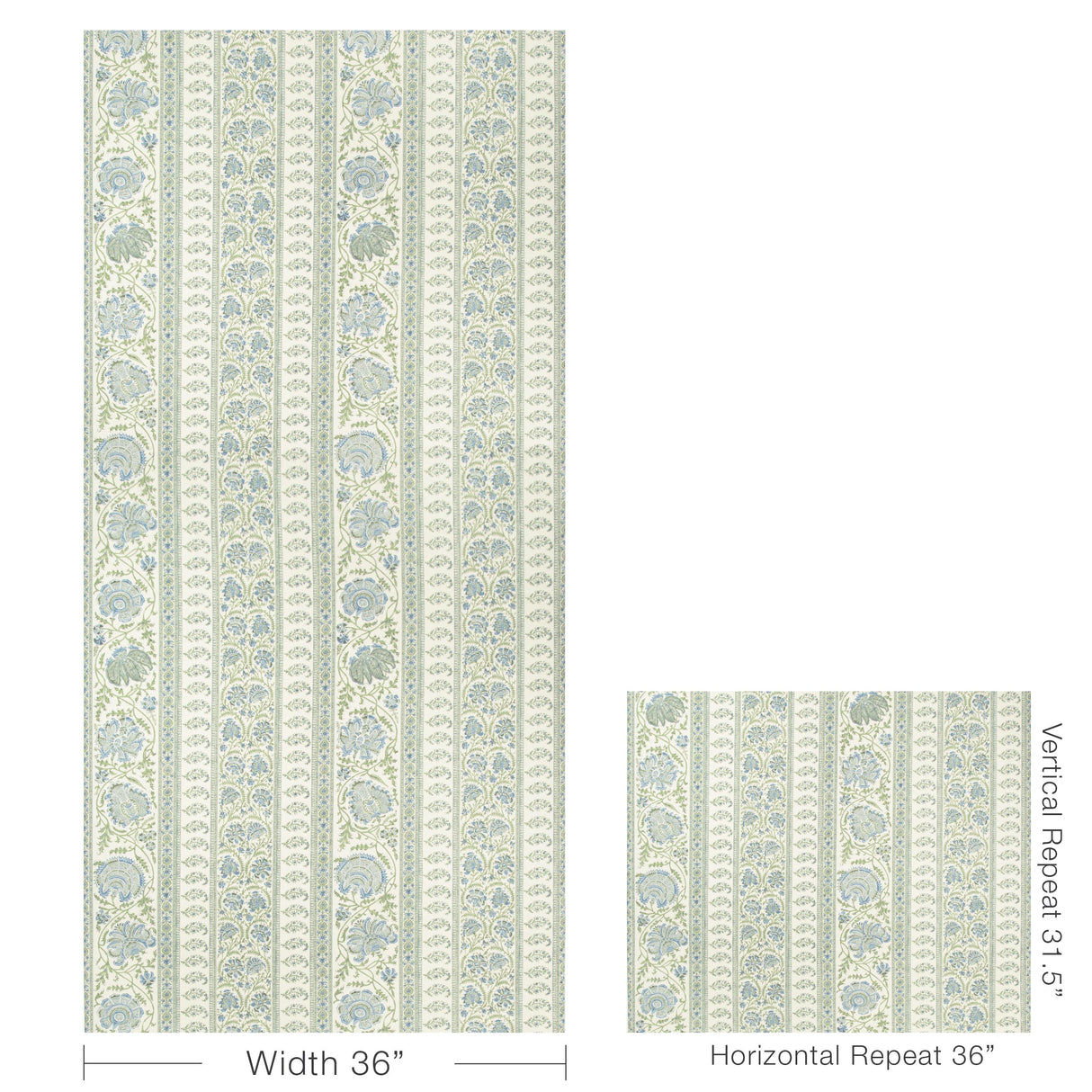 Lee Jofa INDIENNES STRIPE WP SEA Wallpaper