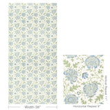Lee Jofa INDIENNES FLORAL WP SEA Wallpaper