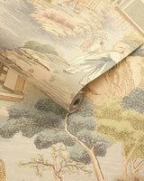 Lee Jofa TARIM RIVER PAPER AQUA Wallpaper