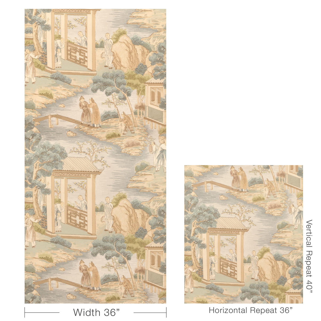 Lee Jofa TARIM RIVER PAPER AQUA Wallpaper