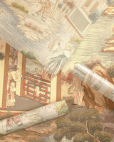 Lee Jofa TARIM RIVER PAPER AQUA Wallpaper