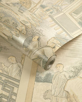 Lee Jofa TARIM RIVER MICA SILVER Wallpaper