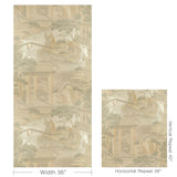 Lee Jofa TARIM RIVER MICA SILVER Wallpaper