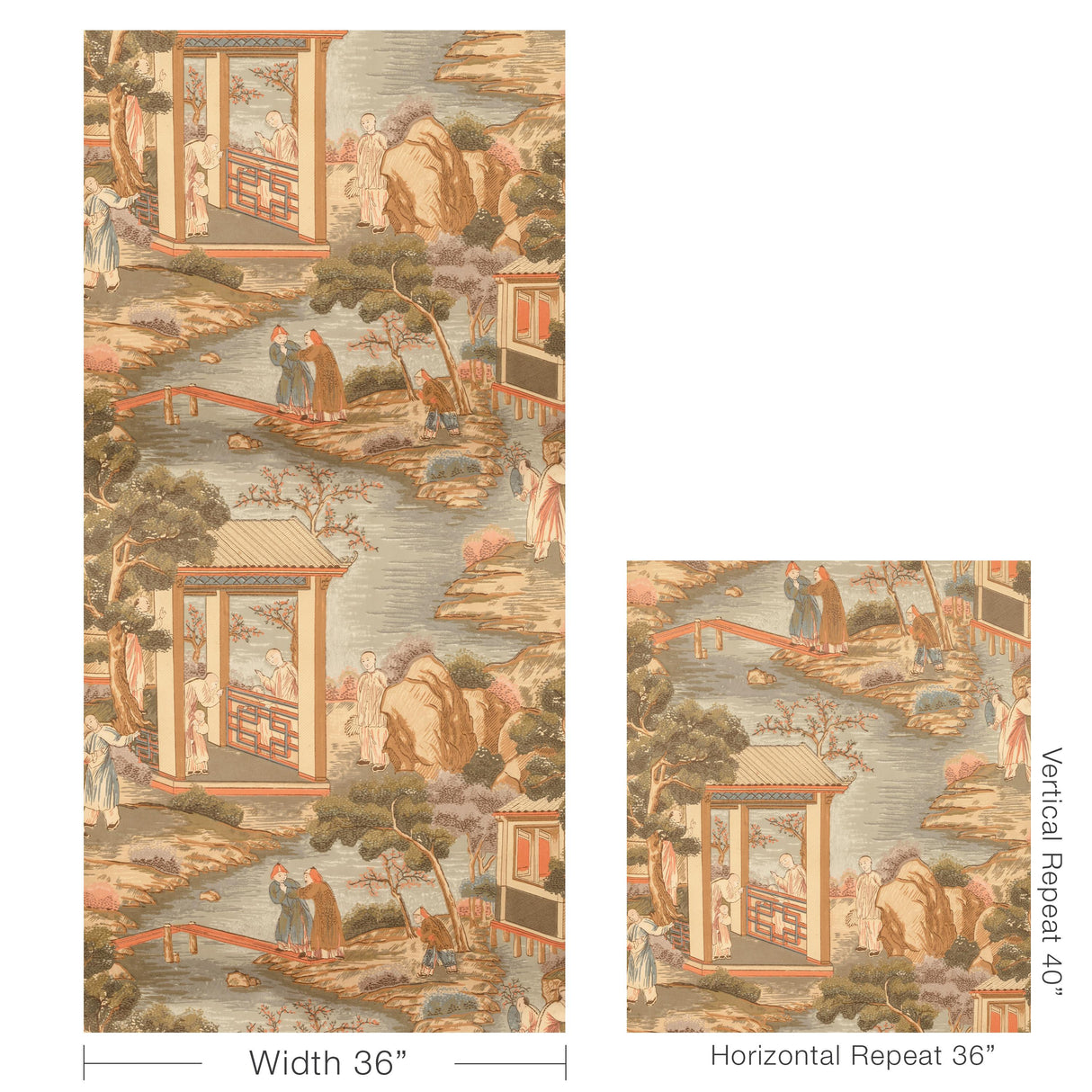 Lee Jofa TARIM RIVER PAPER MULTI Wallpaper