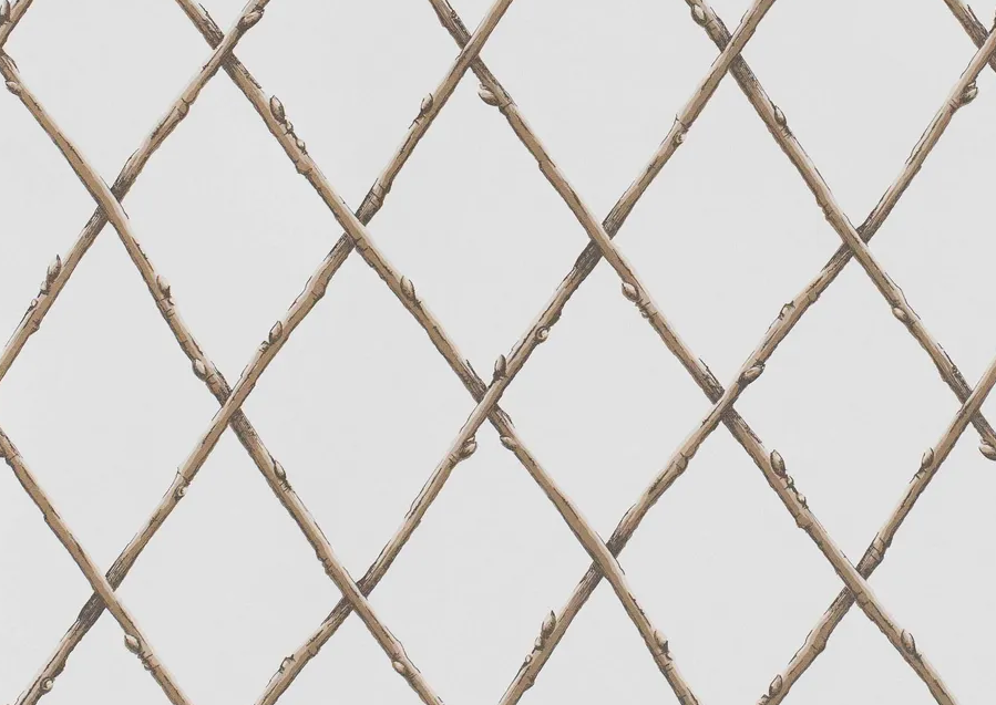 Lee Jofa BARE TWIG TRELLIS WP BROWN Wallpaper