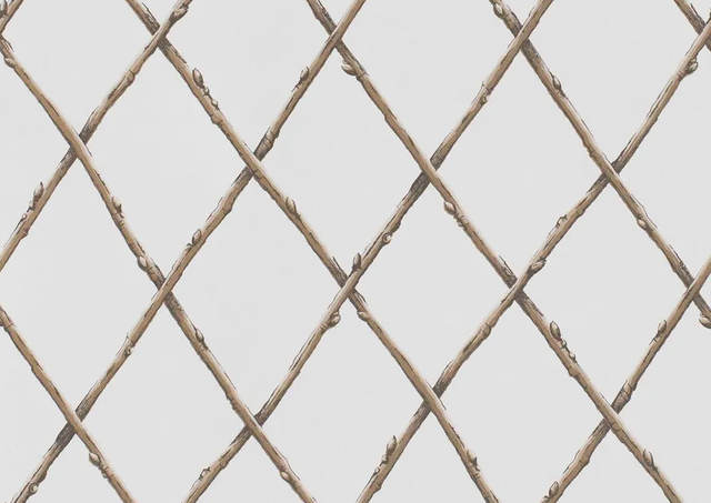 Lee Jofa BARE TWIG TRELLIS WP BROWN Wallpaper