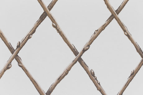 Lee Jofa BARE TWIG TRELLIS WP BROWN Wallpaper