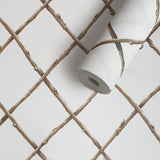 Lee Jofa BARE TWIG TRELLIS WP BROWN Wallpaper
