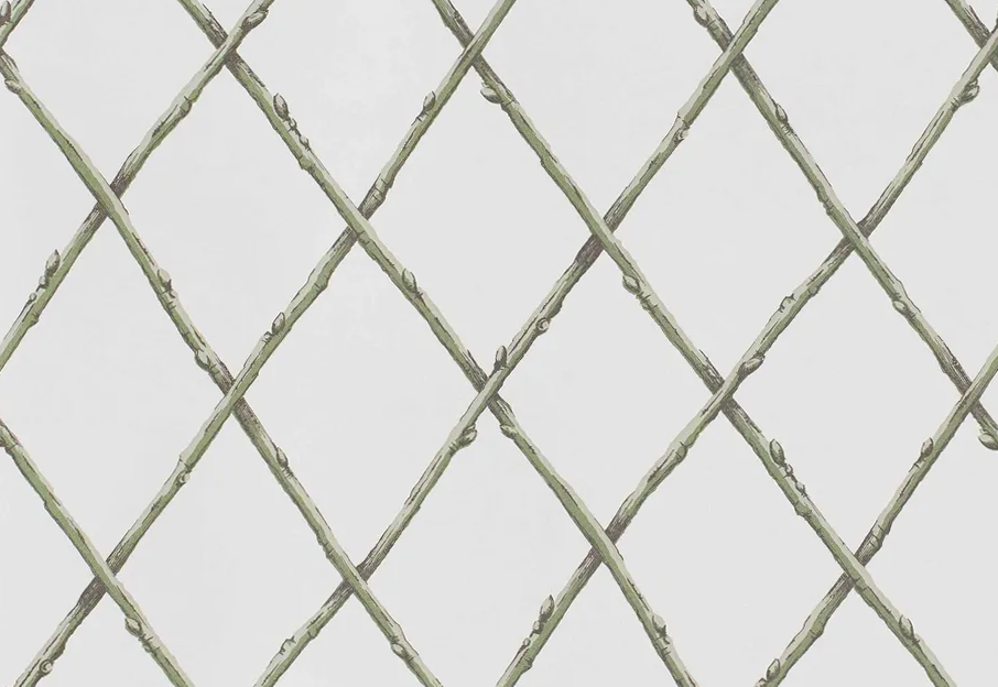 Lee Jofa BARE TWIG TRELLIS WP GREEN Wallpaper