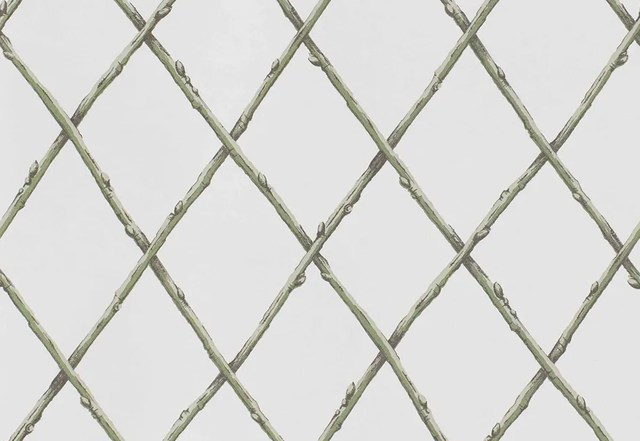 Lee Jofa BARE TWIG TRELLIS WP GREEN Wallpaper