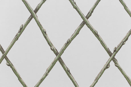 Lee Jofa BARE TWIG TRELLIS WP GREEN Wallpaper