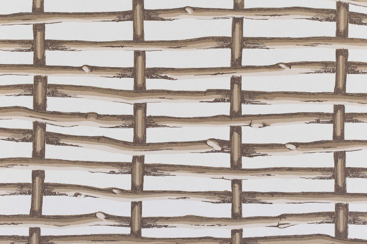 Lee Jofa TWIG FENCE WP BROWN Wallpaper