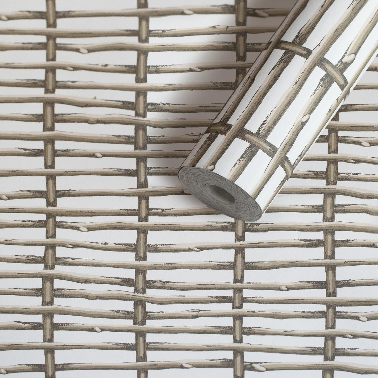 Lee Jofa TWIG FENCE WP BROWN Wallpaper