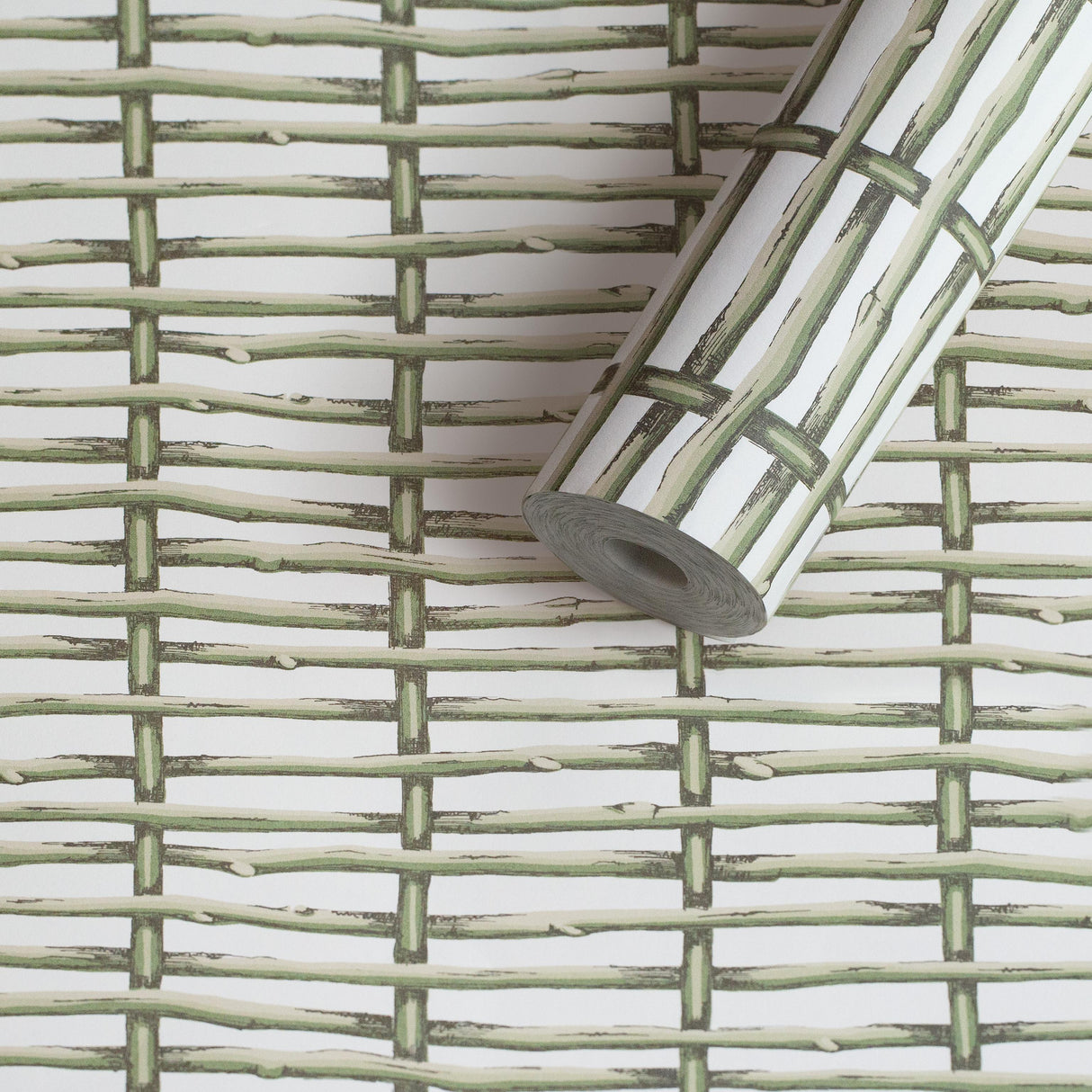 Lee Jofa TWIG FENCE WP GREEN Wallpaper