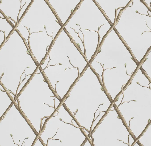 Lee Jofa TWIG TRELLIS WP BROWN Wallpaper