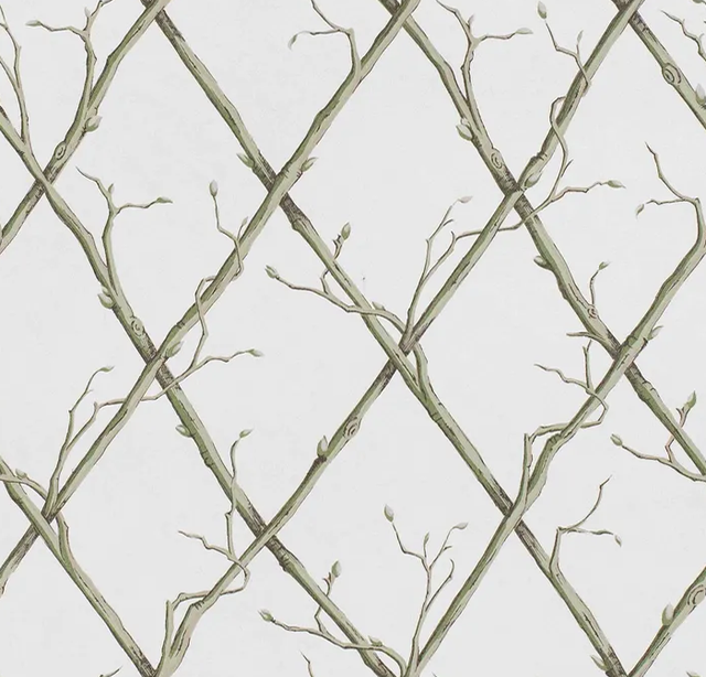 Lee Jofa TWIG TRELLIS WP GREEN Wallpaper