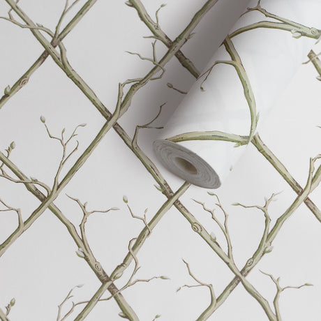 Lee Jofa TWIG TRELLIS WP GREEN Wallpaper