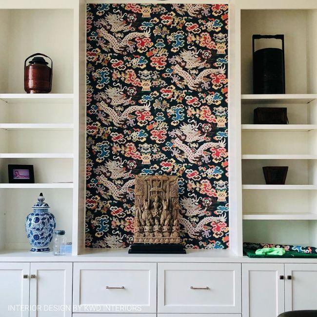 Brunschwig & Fils MING DRAGON INDIGO Wallpaper