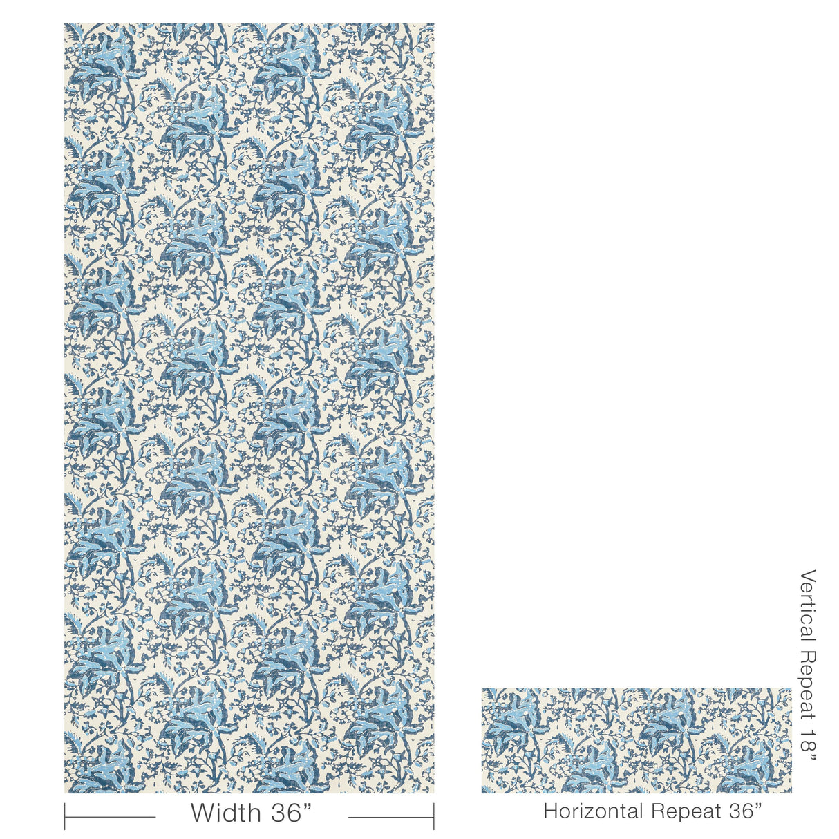 Brunschwig & Fils WEYMOUTH INDIGO Wallpaper