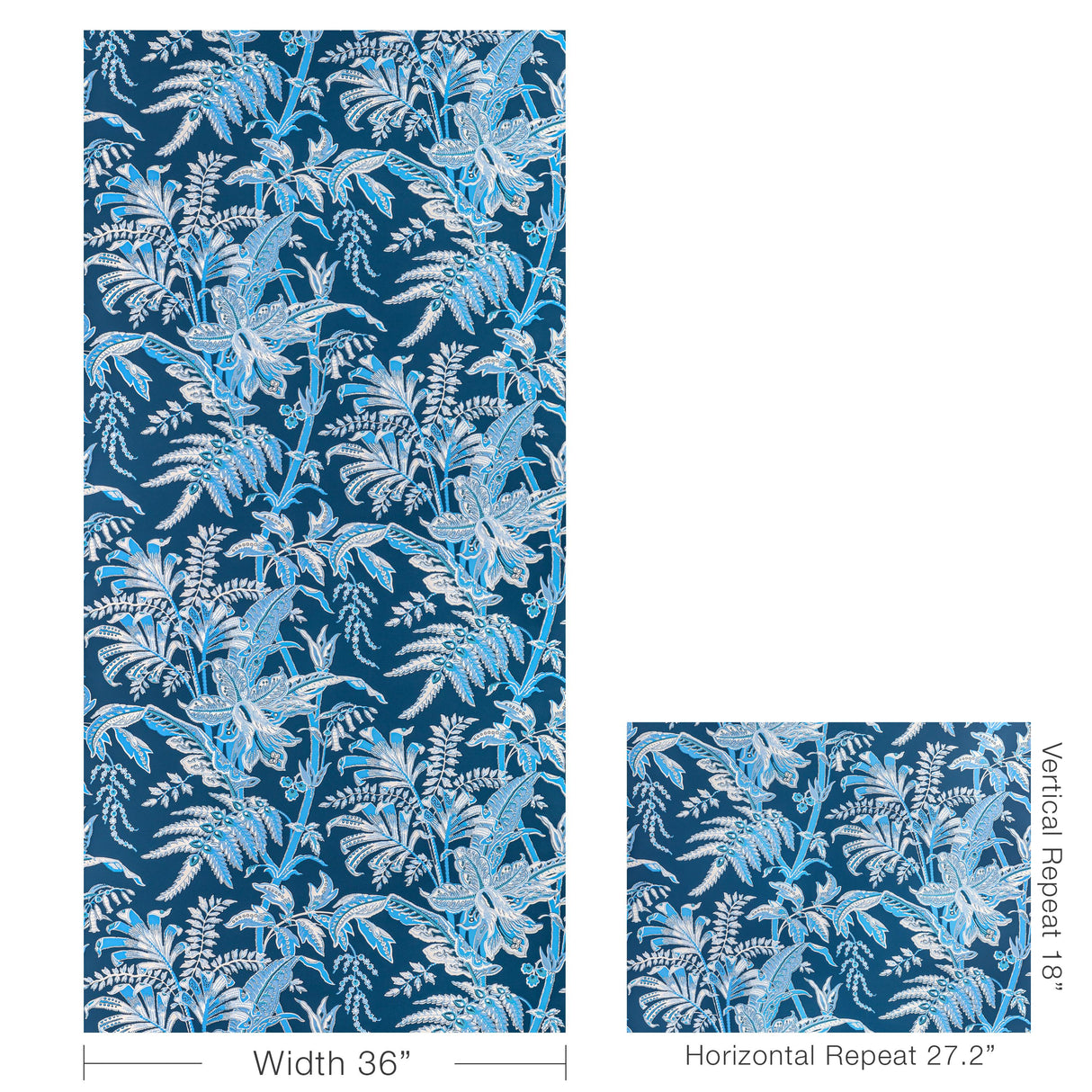 Brunschwig & Fils SEYCHELLES NAVY Wallpaper