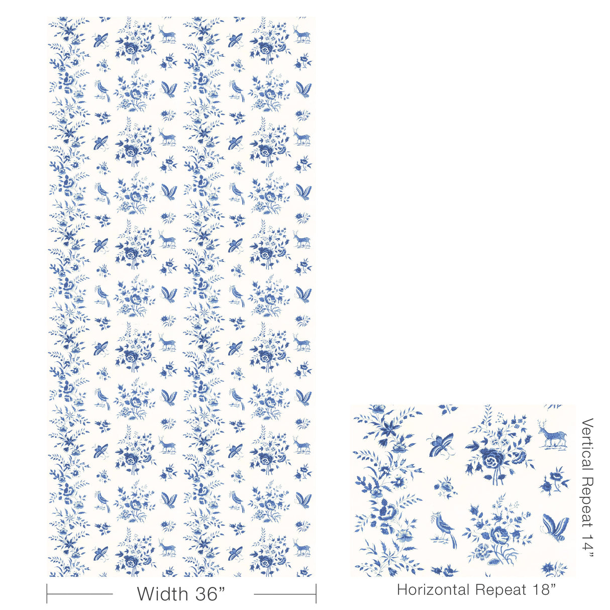 Brunschwig & Fils AUREL SKY/BLUE Wallpaper
