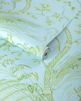 Brunschwig & Fils BIRD AND THISTLE II SKY Wallpaper