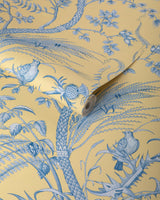 Brunschwig & Fils BIRD AND THISTLE II SUN Wallpaper