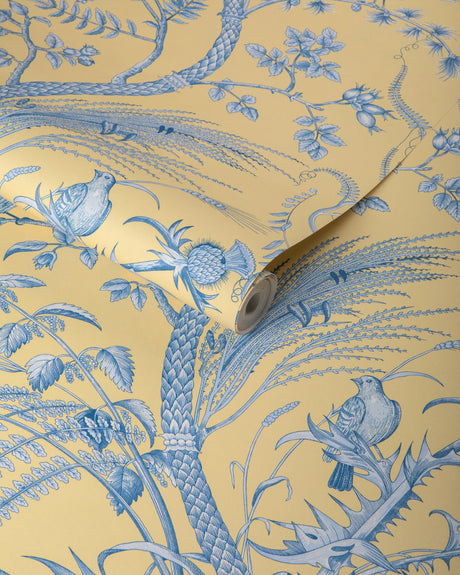 Brunschwig & Fils BIRD AND THISTLE II SUN Wallpaper