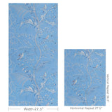 Brunschwig & Fils BIRD AND THISTLE II BLUE Wallpaper