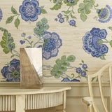 Lee Jofa SOMERSET GRASSCLOTH BLUE Wallpaper