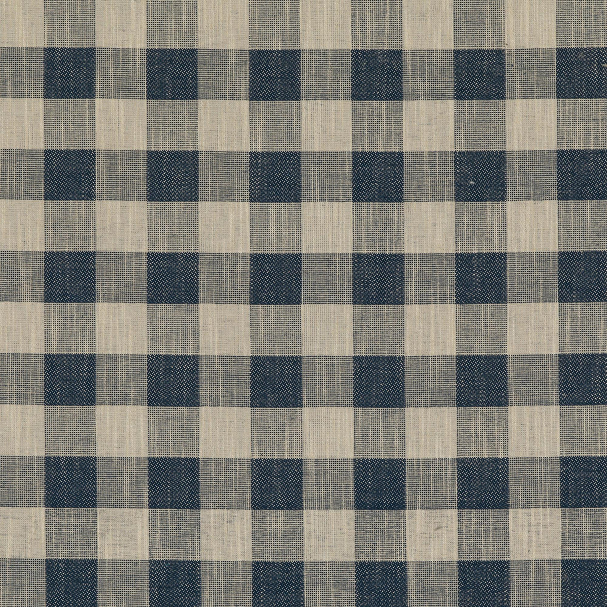 Baker Lifestyle BLOCK CHECK INDIGO Upholstery Fabric