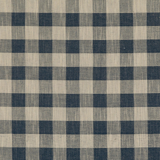 Baker Lifestyle BLOCK CHECK INDIGO Upholstery Fabric