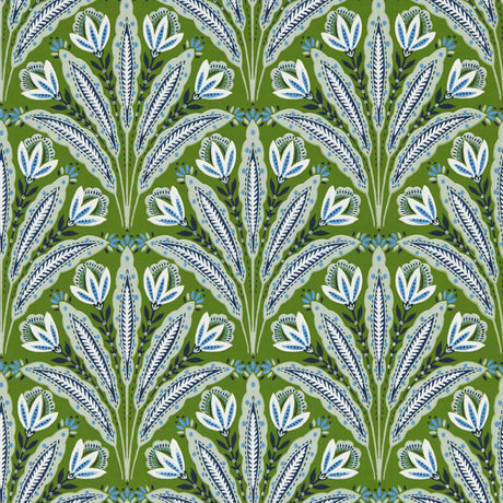 Clarke & Clarke ATTINGHAM COBALT GREEN WP Wallpaper