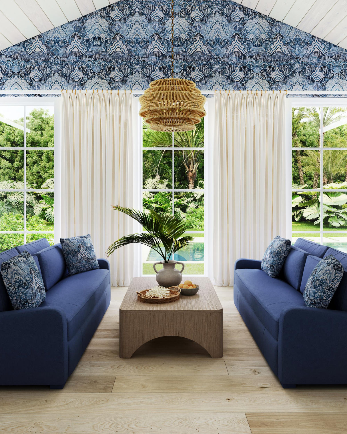 Kravet SHANGRI LA WP INDIGO Wallpaper