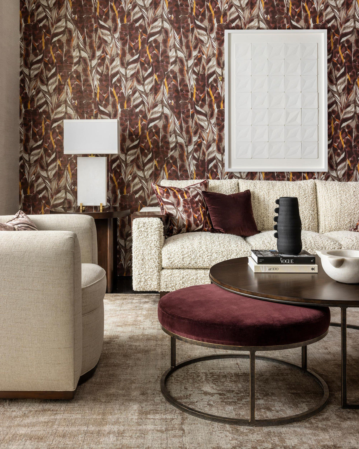 Kravet CASPIA WP MULBERRY Wallpaper