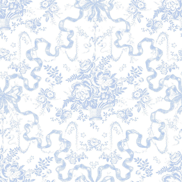 A-Street Prints Fairytale Blissful Blue Toile Wallpaper