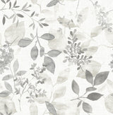Brewster Home Fashions NuWallpaper None Leaves Grey Wallpaper