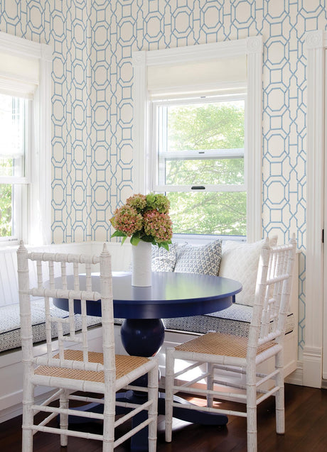 Brewster Home Fashions NuWallpaper None Geometrics Sapphire Wallpaper