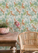 Brewster Home Fashions NuWallpaper None Novelty Teal Lime Wallpaper