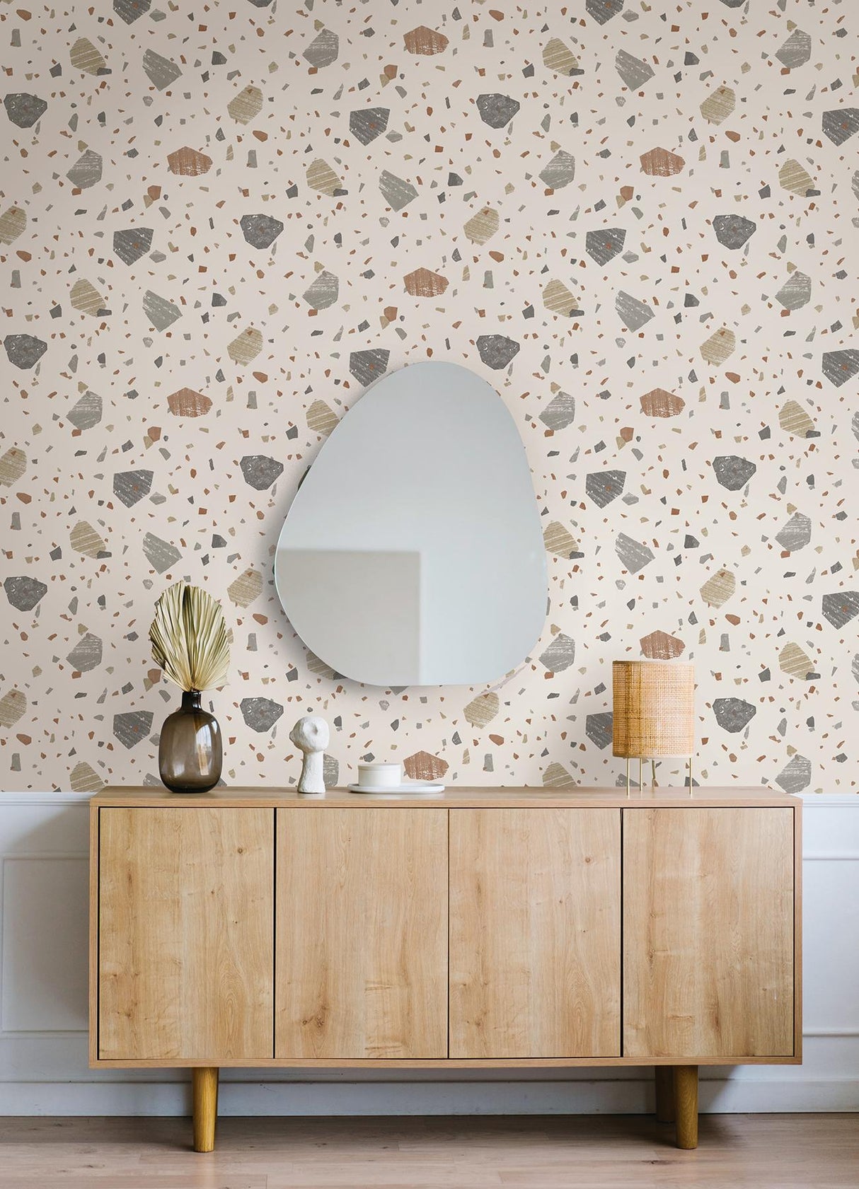 Brewster Home Fashions NuWallpaper None Stone Earth Wallpaper