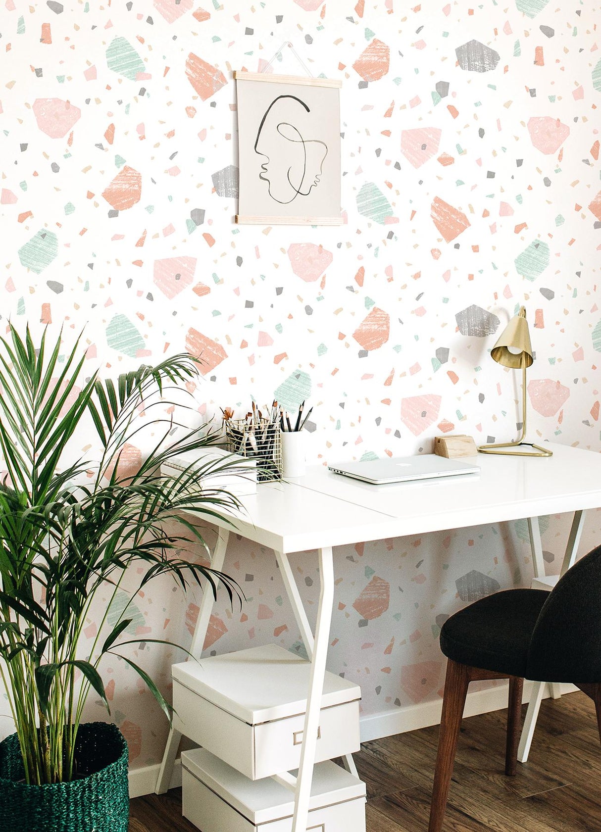 Brewster Home Fashions NuWallpaper None Stone Funfetti Wallpaper