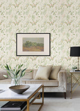 Brewster Home Fashions NuWallpaper None Leaves Sage Wallpaper