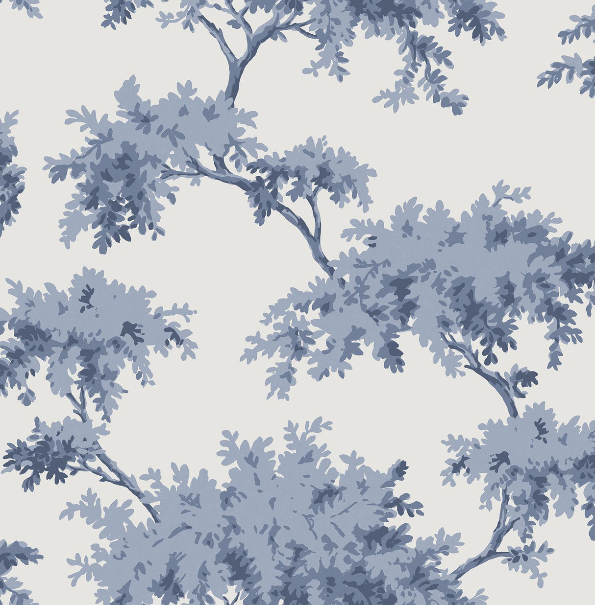 Brewster Home Fashions NuWallpaper None Trees Denim Wallpaper