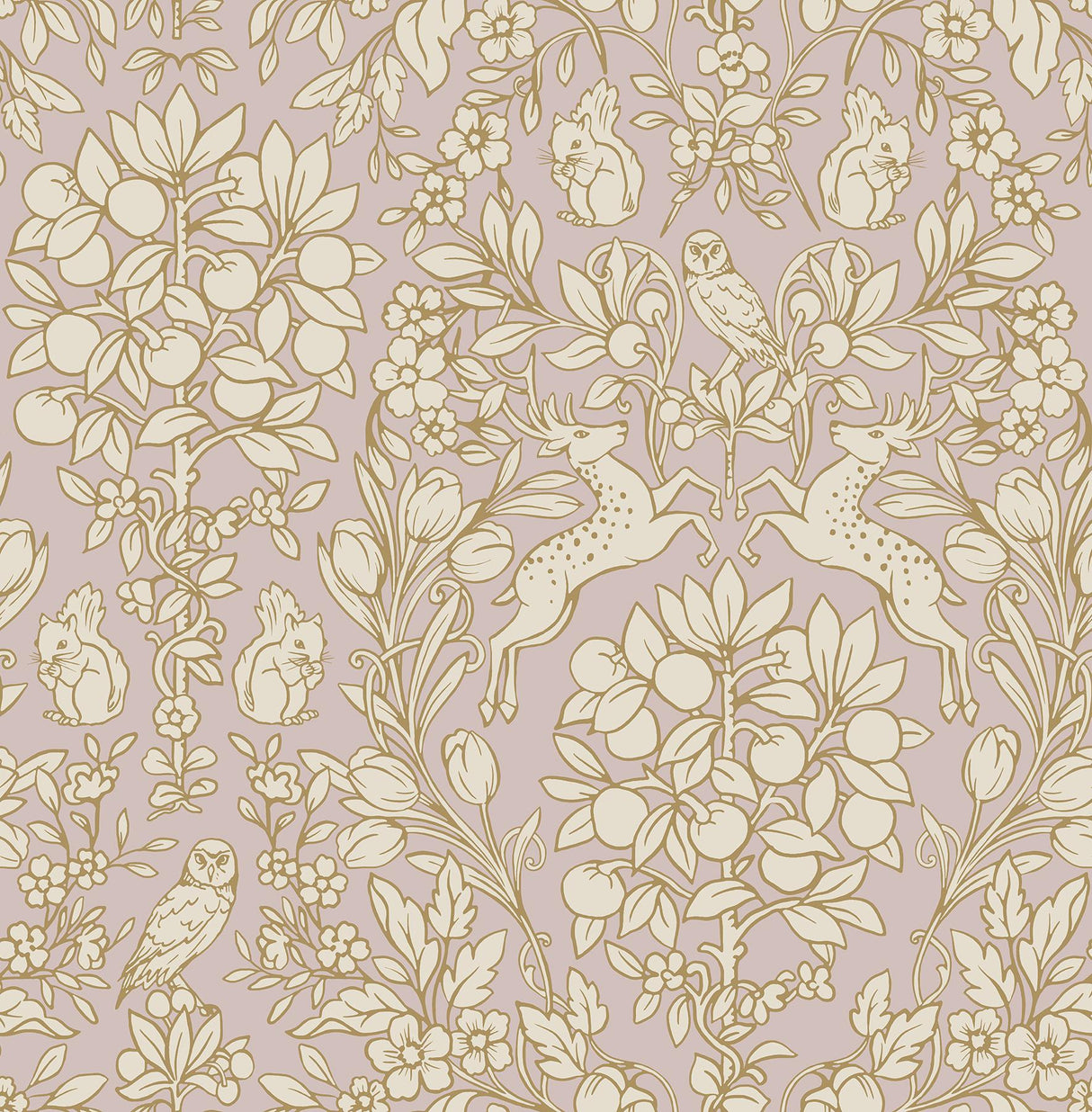 Brewster Home Fashions NuWallpaper None Deer Blush Wallpaper