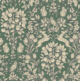 Brewster Home Fashions NuWallpaper None Deer Emerald Wallpaper