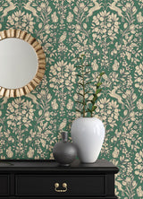 Brewster Home Fashions NuWallpaper None Deer Emerald Wallpaper