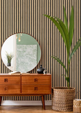 Brewster Home Fashions NuWallpaper None Brick, Wood & Stone Oak Wallpaper